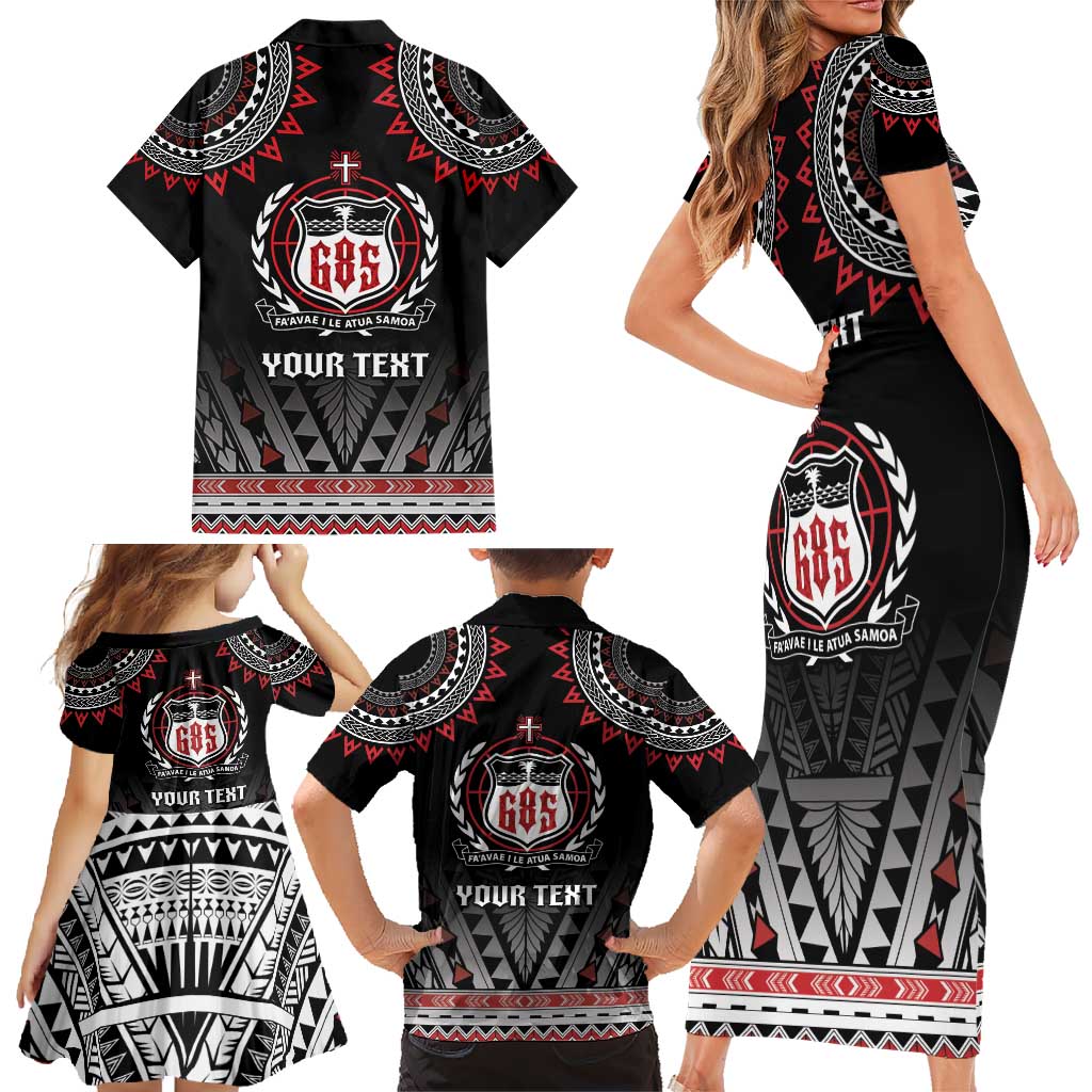 Personalised Samoa Black Saturday Family Matching Short Sleeve Bodycon Dress and Hawaiian Shirt Samoa For Samoans LT05 - Polynesian Pride