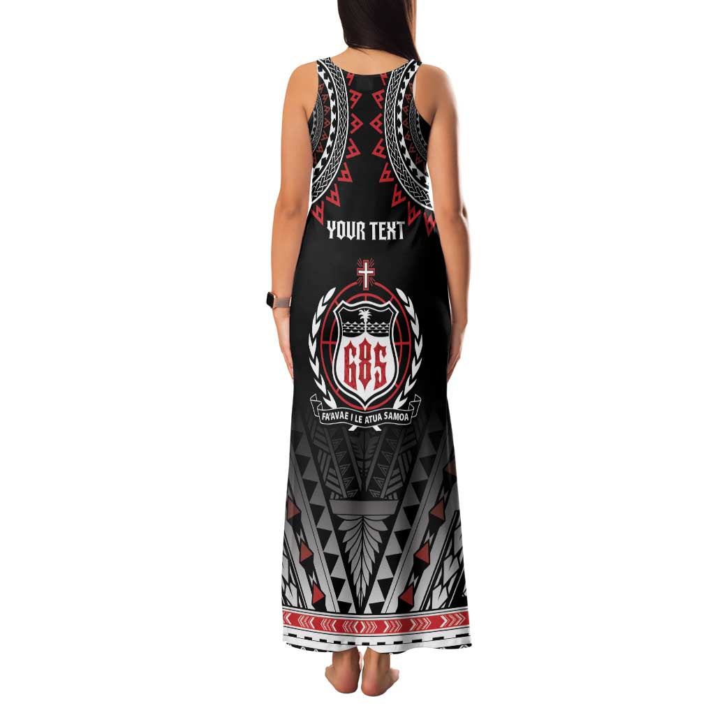 Personalised Samoa Black Saturday Family Matching Tank Maxi Dress and Hawaiian Shirt Samoa For Samoans