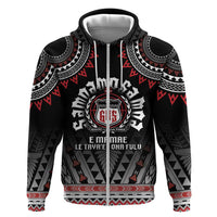 Personalised Samoa Black Saturday Zip Hoodie Samoa For Samoans