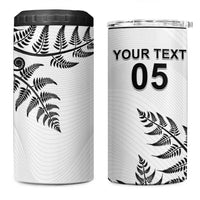 Custom New Zealand Football 4 in 1 Can Cooler Tumbler Aotearoa Pride LT05 One Size: 16 oz White - Polynesian Pride