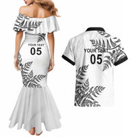 Custom New Zealand Football Couples Matching Mermaid Dress and Hawaiian Shirt Aotearoa Pride LT05 - Polynesian Pride