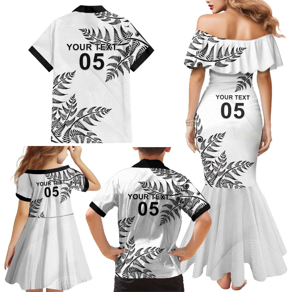 Custom New Zealand Football Family Matching Mermaid Dress and Hawaiian Shirt Aotearoa Pride LT05 - Polynesian Pride