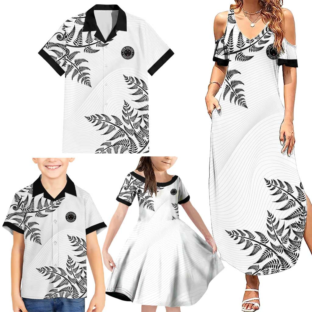 Custom New Zealand Football Family Matching Summer Maxi Dress and Hawaiian Shirt Aotearoa Pride LT05 - Polynesian Pride