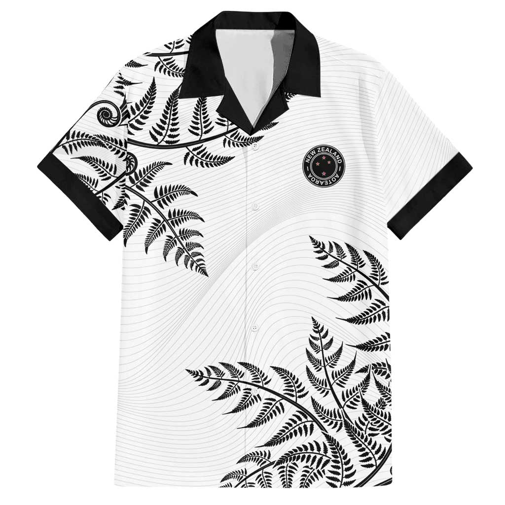 Custom New Zealand Football Hawaiian Shirt Aotearoa Pride LT05 White - Polynesian Pride