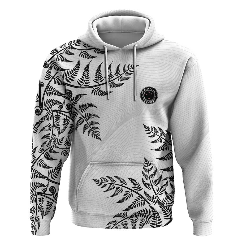 Custom New Zealand Football Hoodie Aotearoa Pride LT05 Pullover Hoodie White - Polynesian Pride