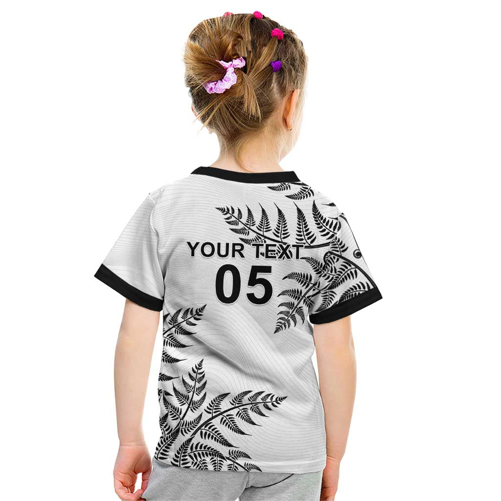 Custom New Zealand Football Kid T Shirt Aotearoa Pride - Polynesian Pride