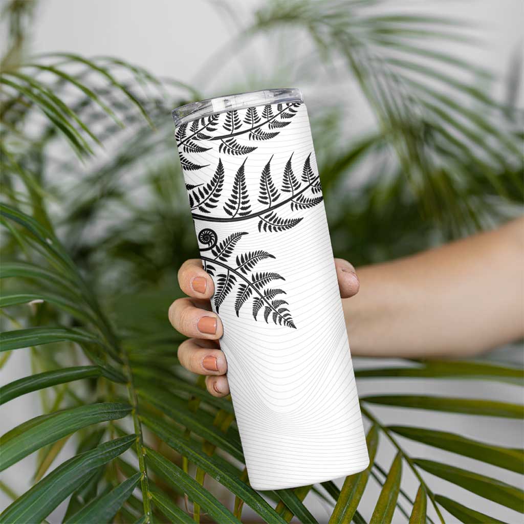 Custom New Zealand Football Skinny Tumbler Aotearoa Pride LT05 - Polynesian Pride