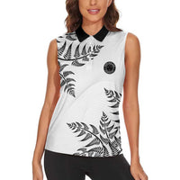 Custom New Zealand Football Women Sleeveless Polo Shirt Aotearoa Pride LT05 - Polynesian Pride