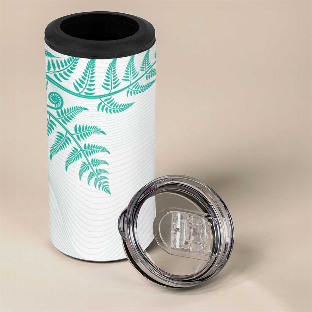 Custom New Zealand Football 4 in 1 Can Cooler Tumbler Aotearoa Pride Aqua Version LT05 - Polynesian Pride