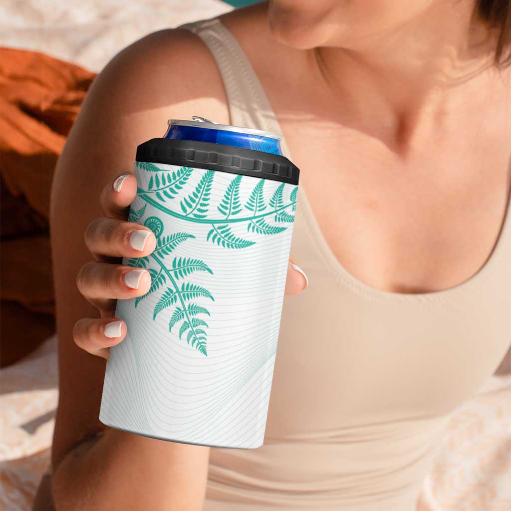 Custom New Zealand Football 4 in 1 Can Cooler Tumbler Aotearoa Pride Aqua Version LT05 - Polynesian Pride