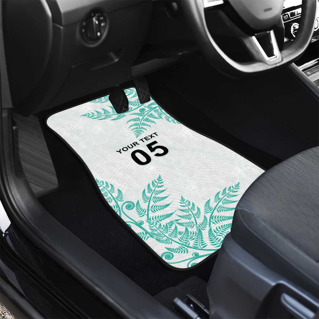 Custom New Zealand Football Car Mats Aotearoa Pride Aqua Version - Polynesian Pride