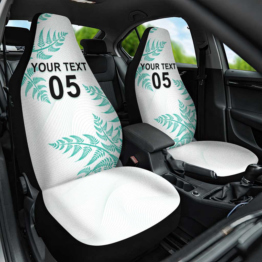 Custom New Zealand Football Car Seat Cover Aotearoa Pride Aqua Version - Polynesian Pride