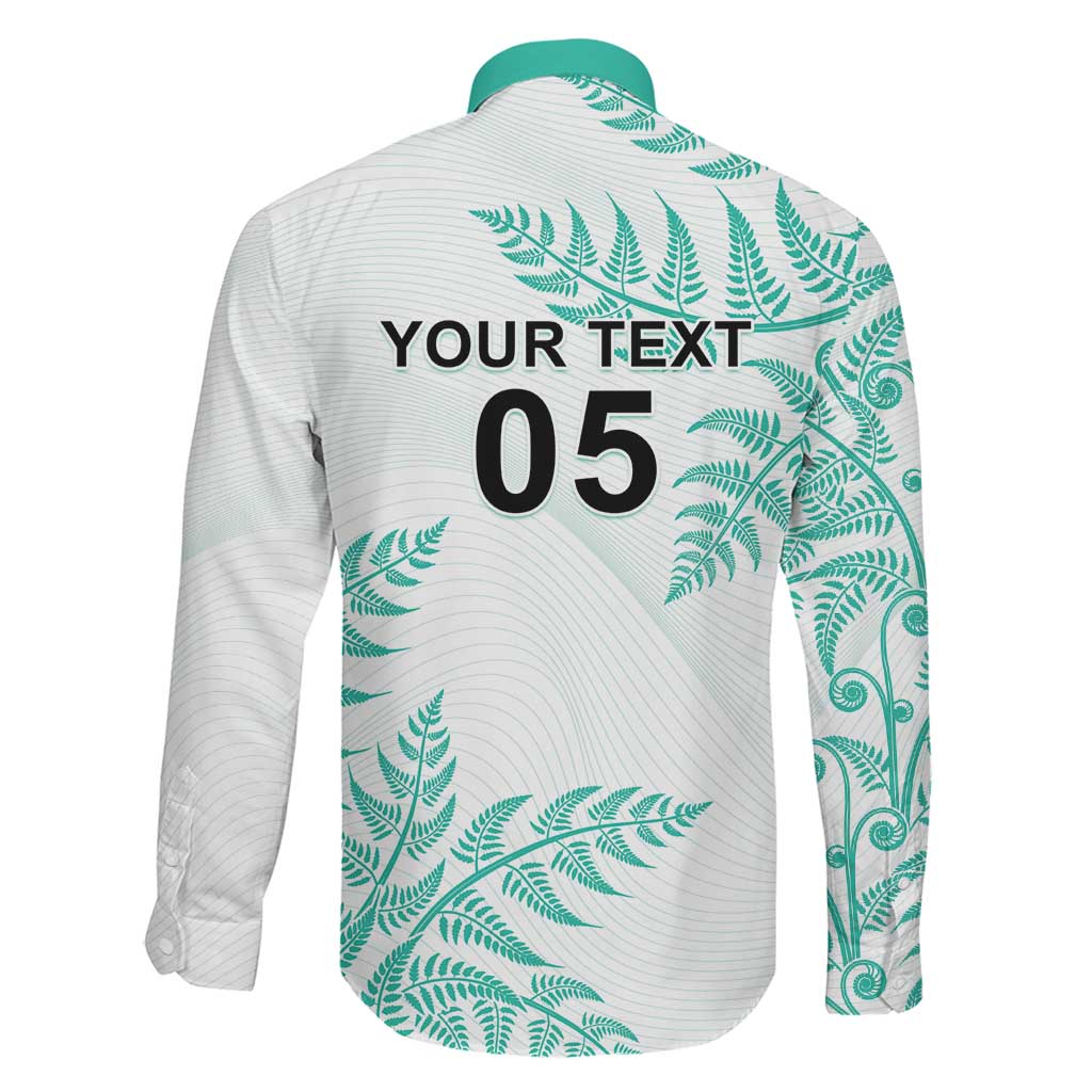 Custom New Zealand Football Family Matching Off The Shoulder Long Sleeve Dress and Hawaiian Shirt Aotearoa Pride Aqua Version LT05 - Polynesian Pride