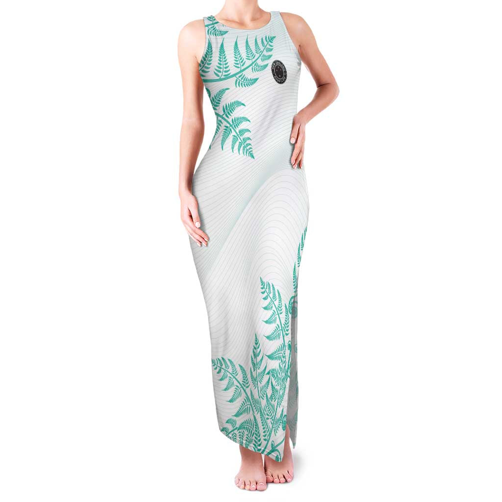 Custom New Zealand Football Family Matching Tank Maxi Dress and Hawaiian Shirt Aotearoa Pride Aqua Version LT05 Mom's Dress Aqua - Polynesian Pride