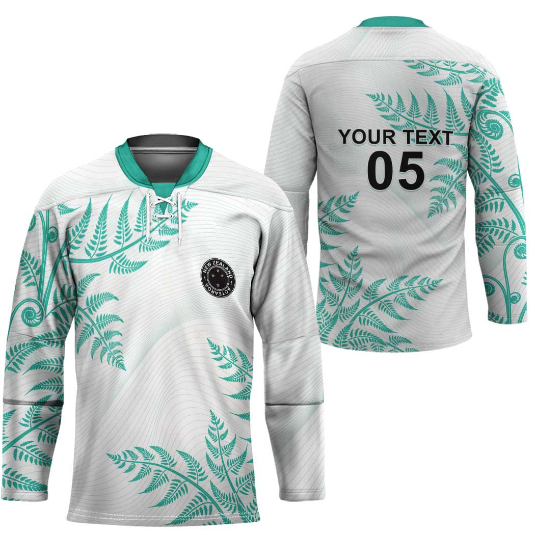 Custom New Zealand Football Hockey Jersey Aotearoa Pride Aqua Version - Polynesian Pride