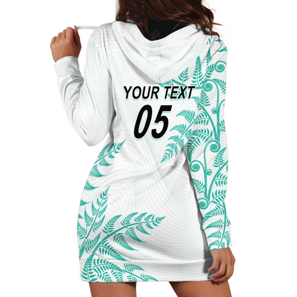 Custom New Zealand Football Hoodie Dress Aotearoa Pride Aqua Version LT05 - Polynesian Pride