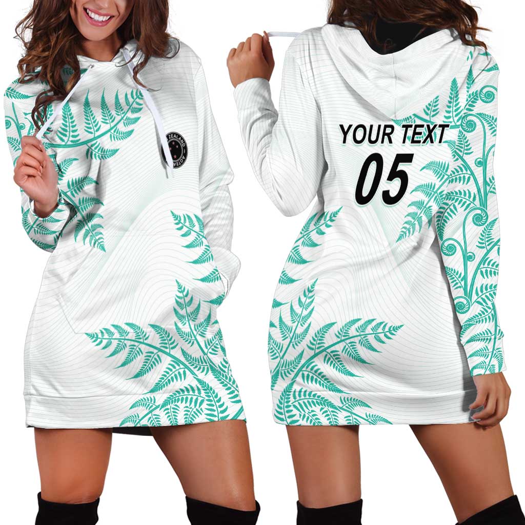 Custom New Zealand Football Hoodie Dress Aotearoa Pride Aqua Version LT05 - Polynesian Pride