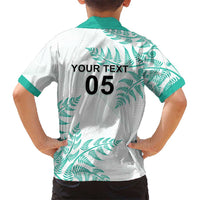 Custom New Zealand Football Kid Hawaiian Shirt Aotearoa Pride Aqua Version - Polynesian Pride