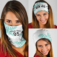Custom New Zealand Football Neck Gaiter Aotearoa Pride Aqua Version - Polynesian Pride
