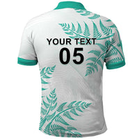 Custom New Zealand Football Polo Shirt Aotearoa Pride Aqua Version - Polynesian Pride