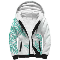 Custom New Zealand Football Sherpa Hoodie Aotearoa Pride Aqua Version LT05 Unisex Aqua - Polynesian Pride