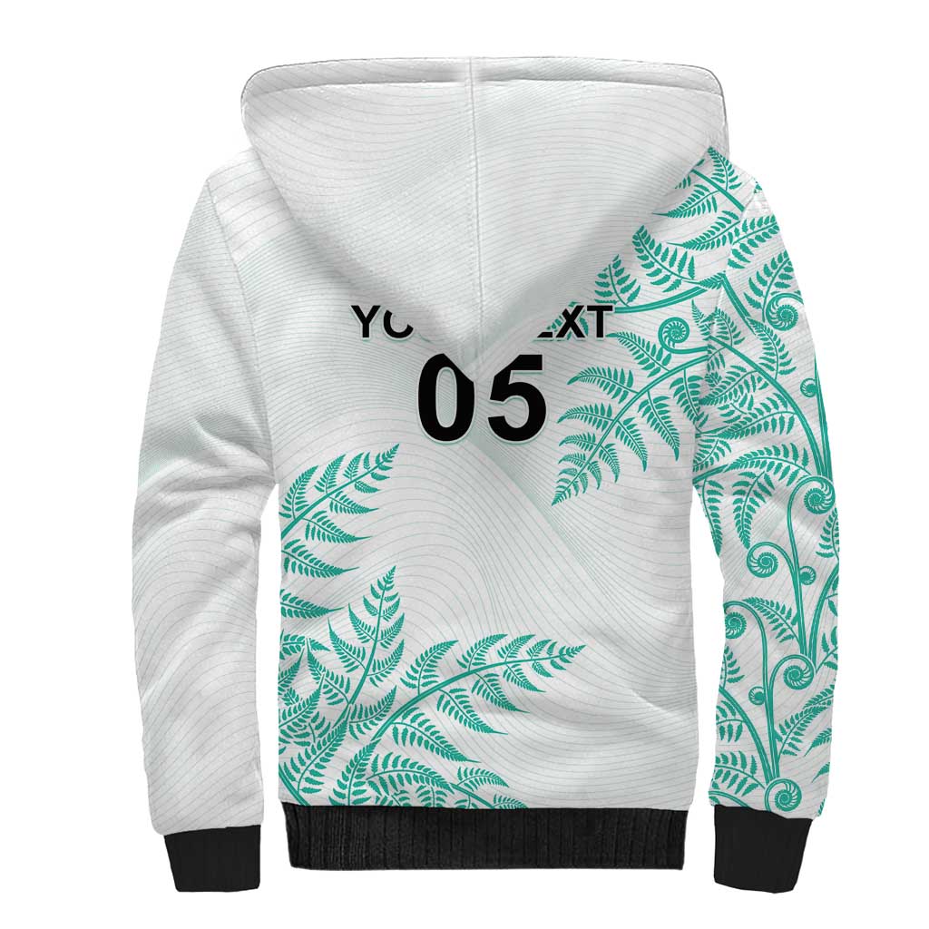 Custom New Zealand Football Sherpa Hoodie Aotearoa Pride Aqua Version LT05 - Polynesian Pride