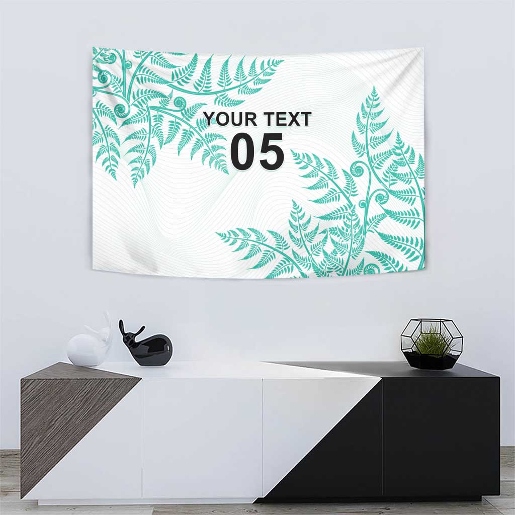 Custom New Zealand Football Tapestry Aotearoa Pride Aqua Version - Polynesian Pride