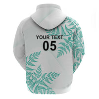 Custom New Zealand Football Zip Hoodie Aotearoa Pride Aqua Version - Polynesian Pride