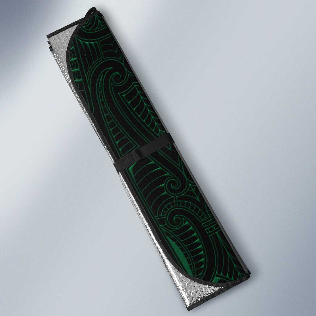 Custom New Zealand Fishing Auto Sun Shade Maori Tribal Pattern - Polynesian Pride