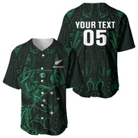 Custom New Zealand Fishing Baseball Jersey Maori Tribal Pattern - Polynesian Pride