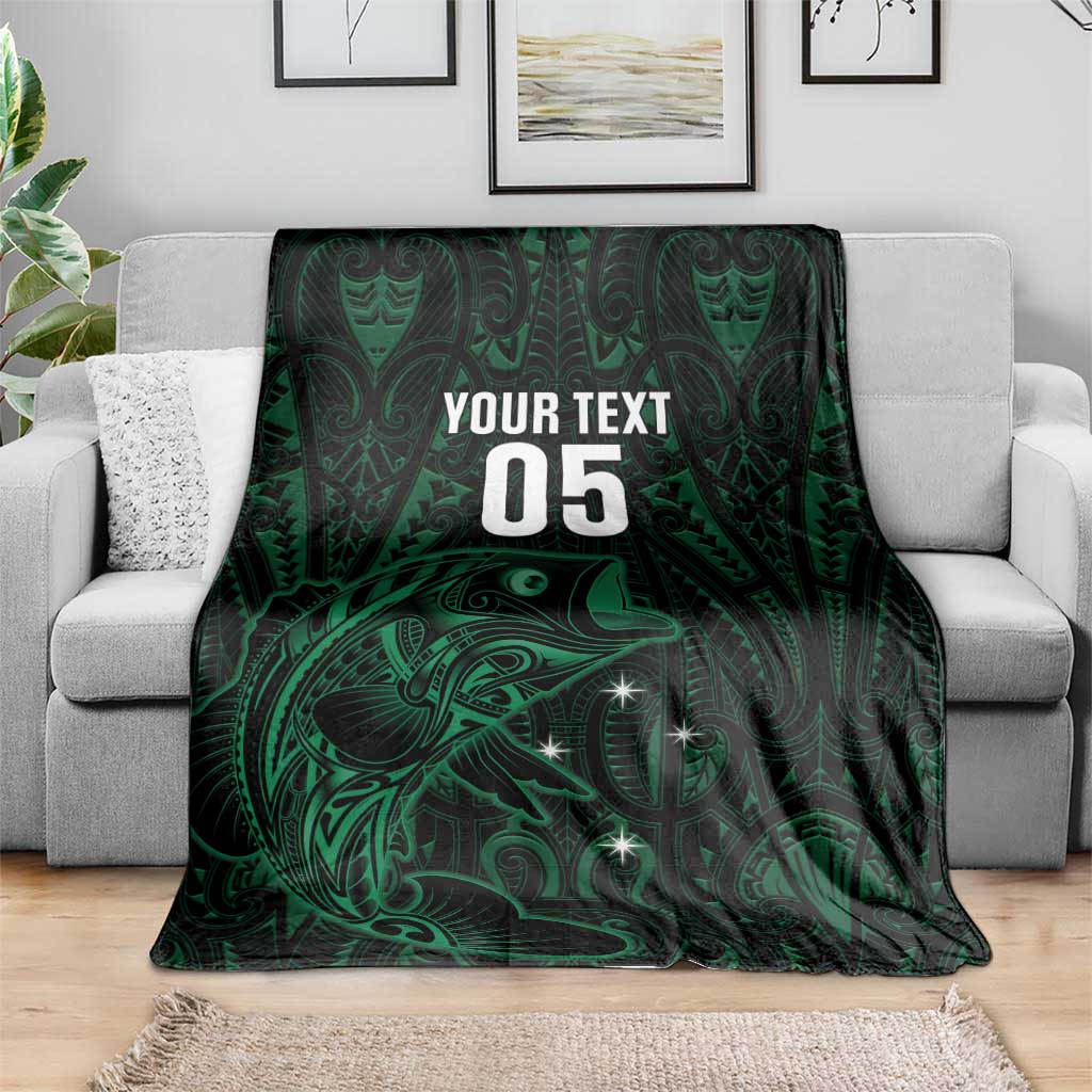 Custom New Zealand Fishing Blanket Maori Tribal Pattern - Polynesian Pride
