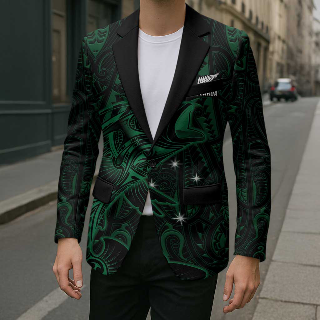 Custom New Zealand Fishing Blazer Maori Tribal Pattern - Polynesian Pride