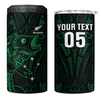 Custom New Zealand Fishing 4 in 1 Can Cooler Tumbler Maori Tribal Pattern LT05 One Size: 16 oz Black - Polynesian Pride