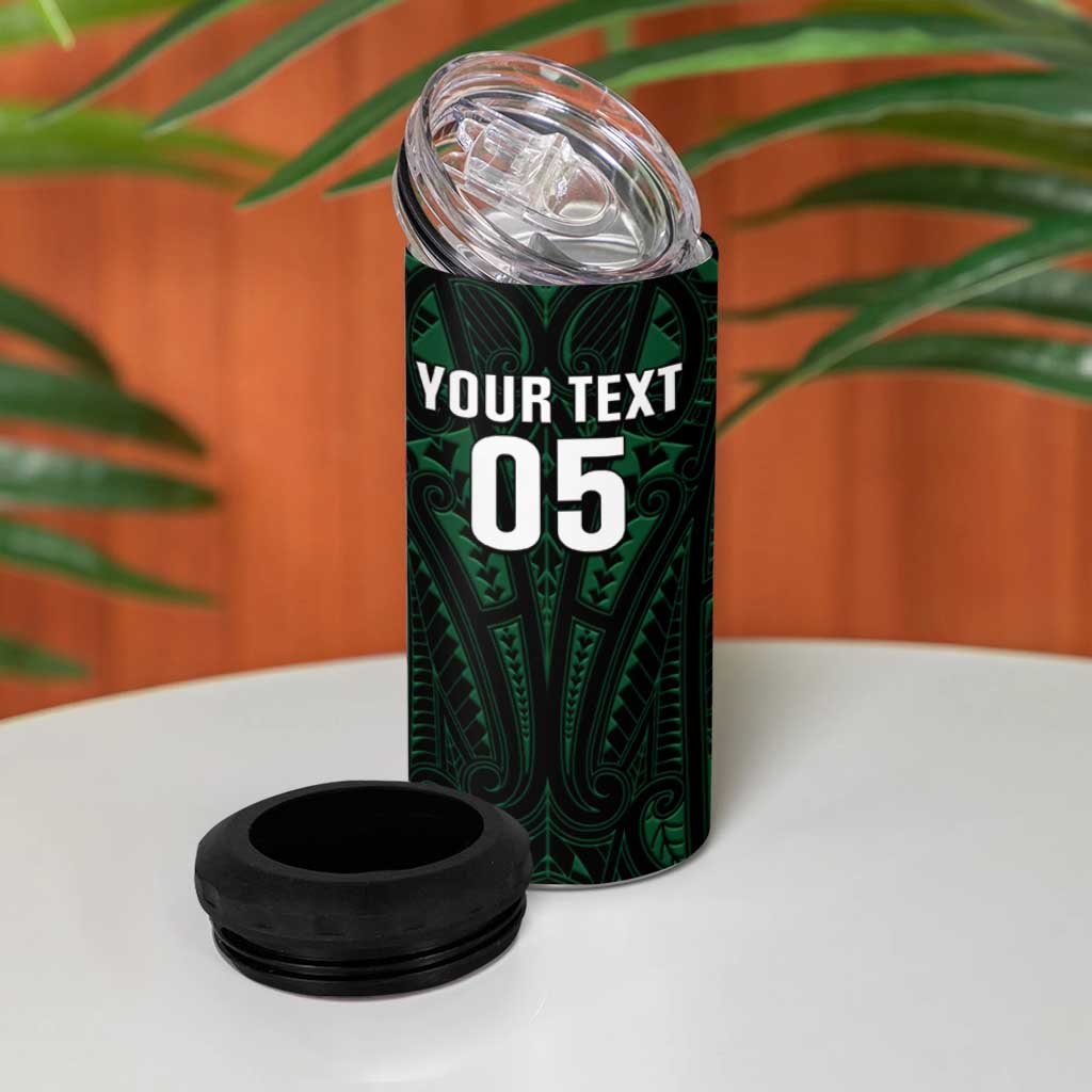 Custom New Zealand Fishing 4 in 1 Can Cooler Tumbler Maori Tribal Pattern LT05 - Polynesian Pride