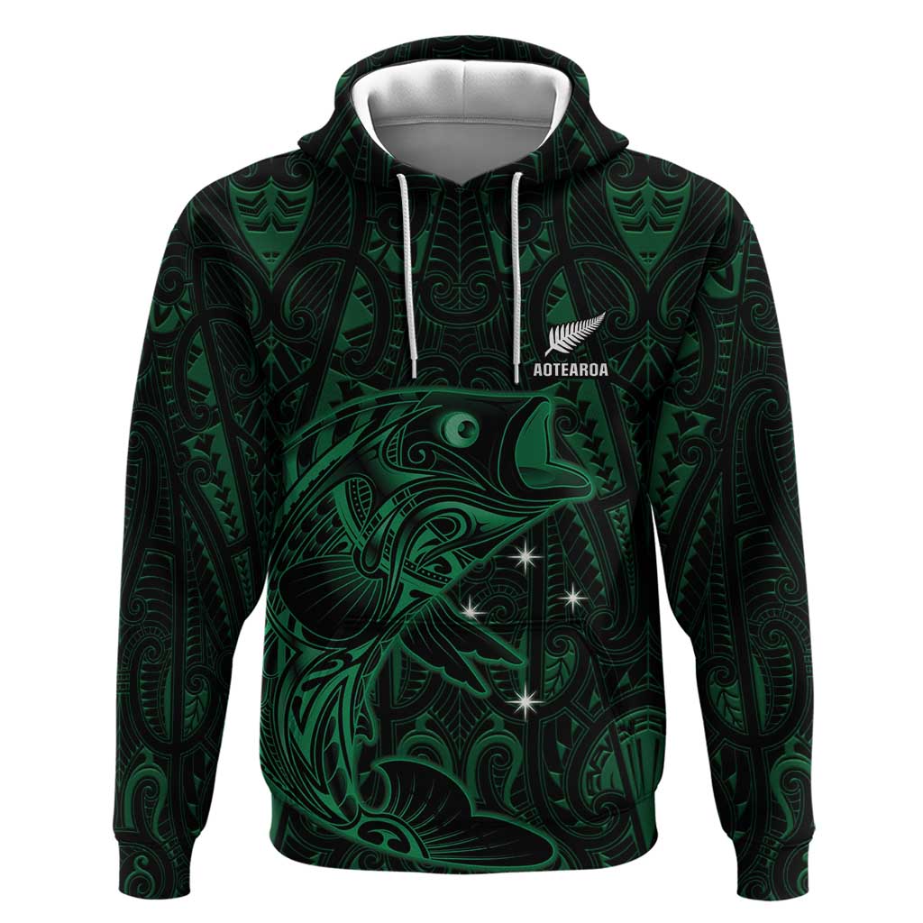 Custom New Zealand Fishing Hoodie Maori Tribal Pattern - Polynesian Pride