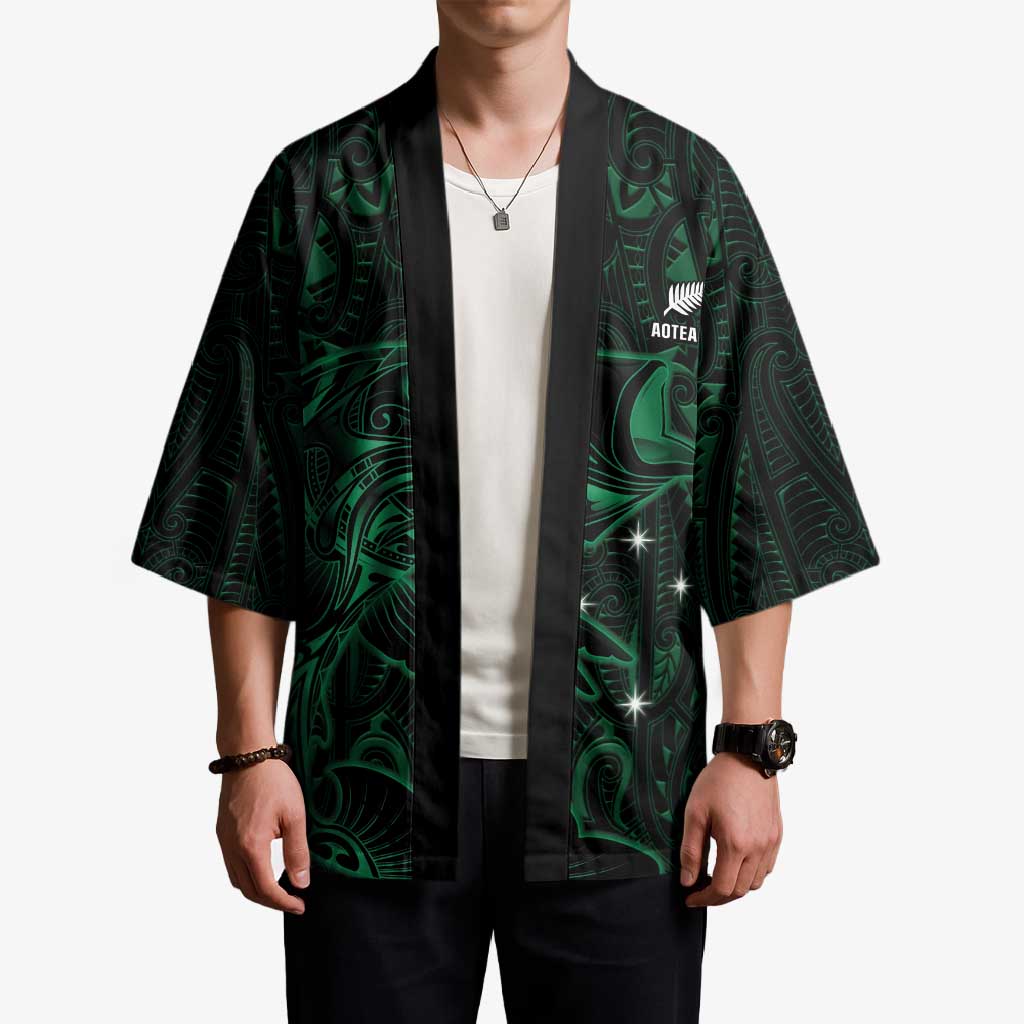 Custom New Zealand Fishing Kimono Maori Tribal Pattern - Polynesian Pride
