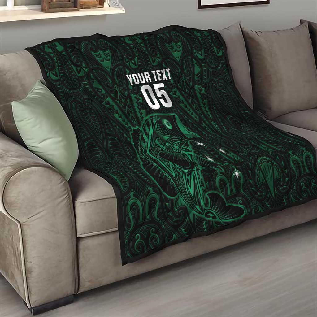 Custom New Zealand Fishing Quilt Maori Tribal Pattern - Polynesian Pride