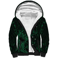Custom New Zealand Fishing Sherpa Hoodie Maori Tribal Pattern LT05 Unisex Black - Polynesian Pride