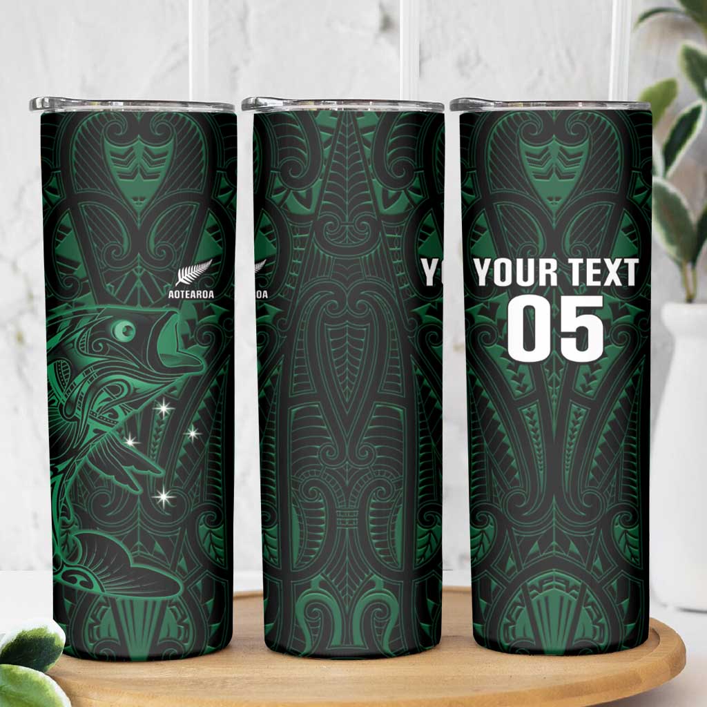 Custom New Zealand Fishing Skinny Tumbler Maori Tribal Pattern LT05 - Polynesian Pride