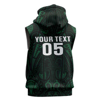 Custom New Zealand Fishing Sleeveless Zip Hoodie Maori Tribal Pattern LT05 - Polynesian Pride