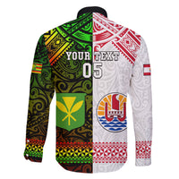 Custom Hawaii And Tahiti Family Matching Tank Maxi Dress and Hawaiian Shirt Coat Of Arms Polynesian Pattern LT05 - Polynesian Pride