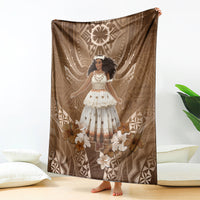 Bula Fiji Women's Day Blanket With Fijian Tapa Pattern LT05 - Polynesian Pride