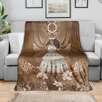 Bula Fiji Women's Day Blanket With Fijian Tapa Pattern LT05 - Polynesian Pride