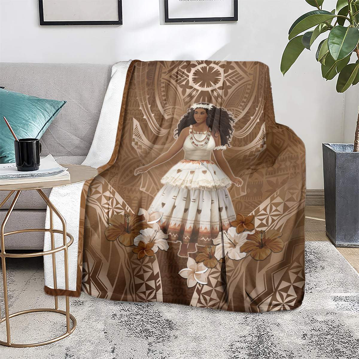 Bula Fiji Women's Day Blanket With Fijian Tapa Pattern LT05 - Polynesian Pride