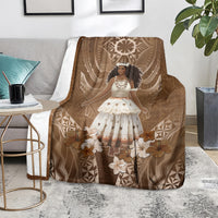 Bula Fiji Women's Day Blanket With Fijian Tapa Pattern LT05 - Polynesian Pride