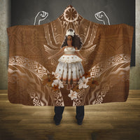 Bula Fiji Women's Day Hooded Blanket With Fijian Tapa Pattern