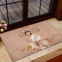 Hawaii Women's Day Rubber Doormat With Polynesian Pattern