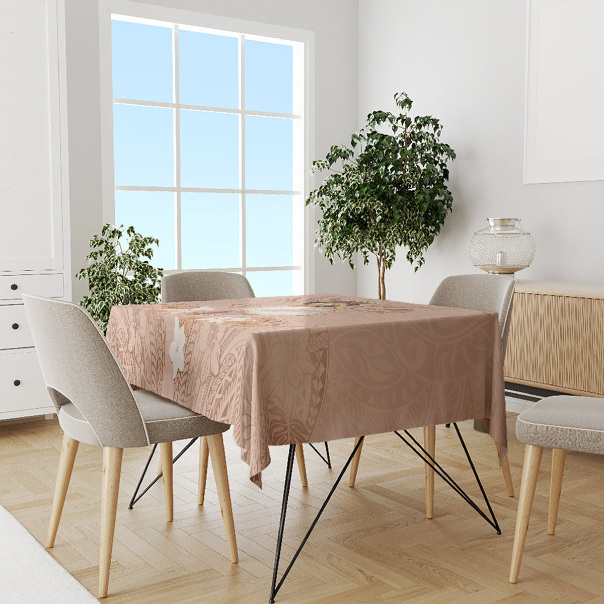 Hawaii Women's Day Tablecloth With Polynesian Pattern