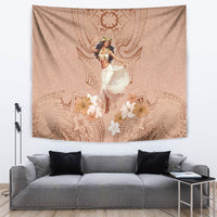 Hawaii Women's Day Tapestry With Polynesian Pattern
