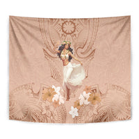 Hawaii Women's Day Tapestry With Polynesian Pattern